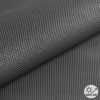 Tissu grille ajourée PVC anthracite 