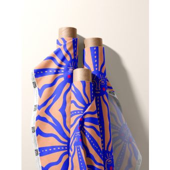 LE SOLEIL BLEU TISSU IMPERMEABLE AU METRE