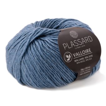 Pelote de laine Valloire N°24 bleu moyen