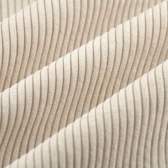 Tissu velours côtes First écru qualité siège 