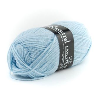 Pelote de fil à tricoter Layette Plus bleu ciel - Plassard