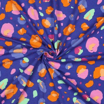 Maille jersey coton bio Animal Mark rose - Nerida Hansen