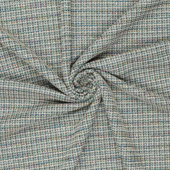 Tissu tweed mélangé bleu