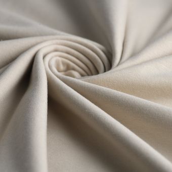 Tissu jersey coton uni Jerry beige