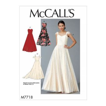 Patron Mc Call's 7718E5 - Robe de mariée et soirée du 42-50