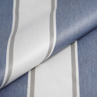 Tissu toile dralon enduit la londe bleu