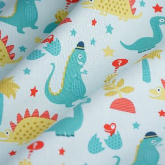 Tissu coton épais dinosaures
