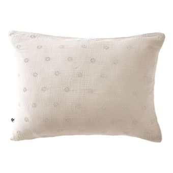 Taie d'oreiller Brodée Déco "Gaïa Boho" 50 x 70 cm "Gaze de Coton"