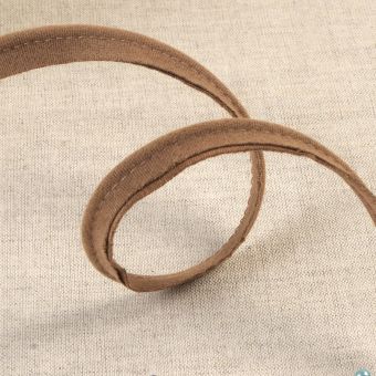 Passepoil suédine marron chocolat 10mm