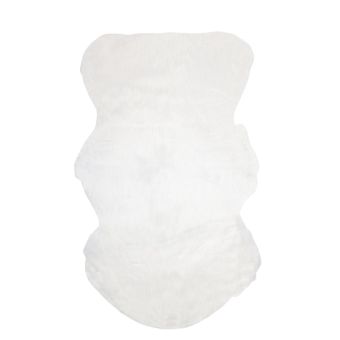 Tapis fausse fourrure blanc 60x100cm