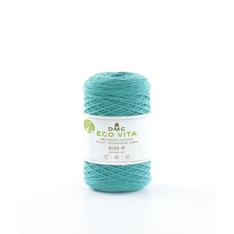 Pelote de fil à tricoter Eco Vita 4 recyclée turquoise n°89 - DMC