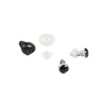 Lot de 2 yeux à clipser blanc + truffe