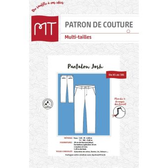 Patron MT Chino homme JOSH XS au 3XL