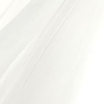 Tissu Tulle mi raide grande laize blanc soie