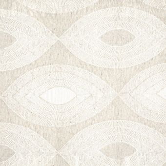 Tissu piqué ovales couleur lin