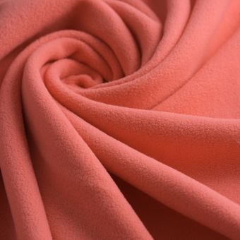 Tissu polaire uni recyclé rose thé