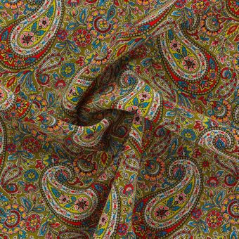 Tissu liberty soie crêpe arabesques