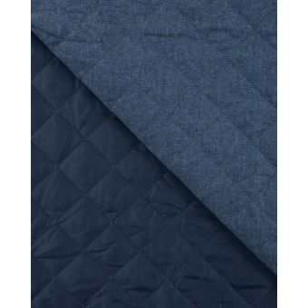 Tissu Chambray Jean Matelassé Réversible Bleu Denim