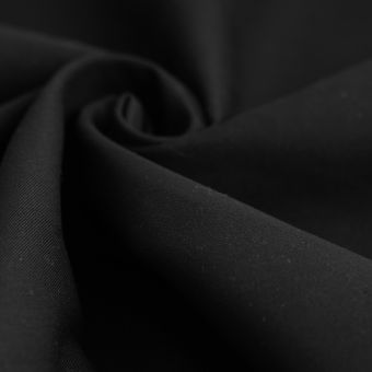 Tissu sergé coton uni Sierra noir