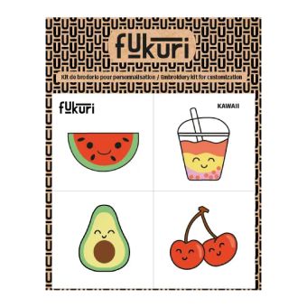 Broderie - Planche à broder - Fruits kawaii - Fukuri