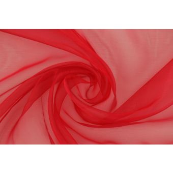 Coupon 300x150cm Organza économique rouge fraise