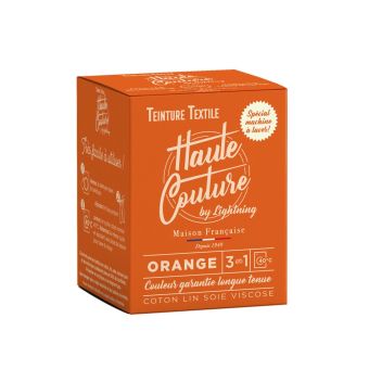 Teinture textile Haute Couture orange