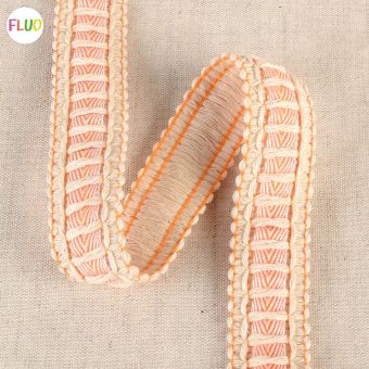 Galon bicolore ruban orange 23mm