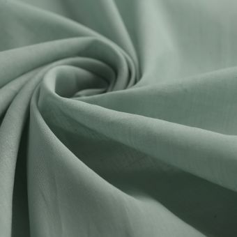 Tissu popeline coton uni Poppie vert doux