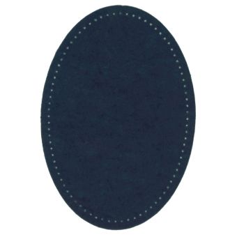 Renforts imitation daim thermocollants 2 pcs marine