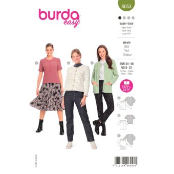 Patron Burda 6053 - cardigan à encolure ronde