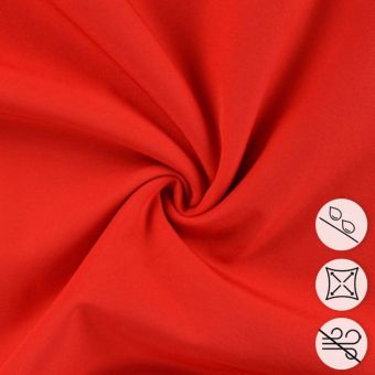 Tissu softshell uni rouge