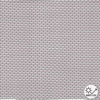 Tissu Toile grille ajourée mobilier extérieur PVC 150cm argent