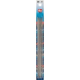 Aiguilles à tricoter doubles pointes, gris perle ou gris