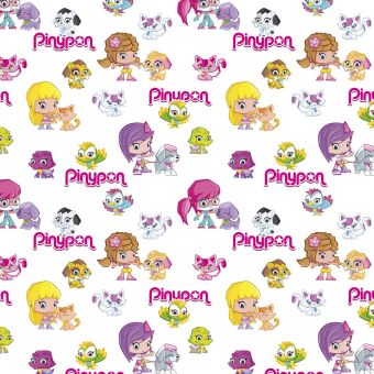 Tissu coton Pinypon et leurs animaux