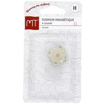 Fermoir magnétique à coudre argenté