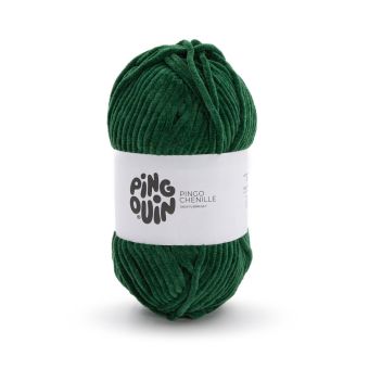 Pelote de fils à tricoter Pingo Chenille vert forêt - Pingouin