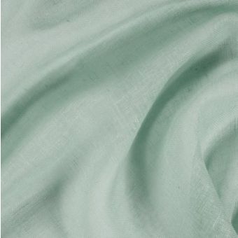 Tissu voile taffetas polyester lin effet naturel menthe