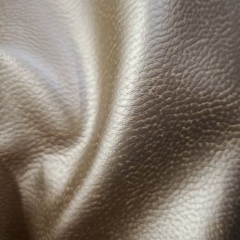 Tissu simili cuir Karia doré