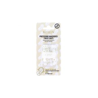 Boutons pressions sans pince 9mm Bohin blanc