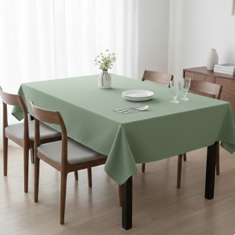 Nappe rectangle crinkle vert d'eau 150x250cm