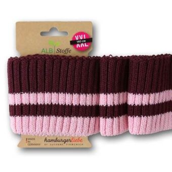 Poignet bord-côte bio cuff me épais Cozy bleu ciel - Albstoffe