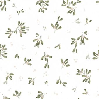 Tissu Minky lisse Gui Fleuri Blanc, coupon 1m x laize (150cm)