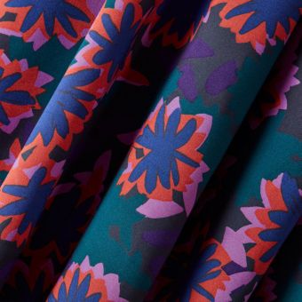 Tissu crêpe de viscose Waterlily night - Atelier Brunette
