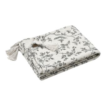 Plaid imprimé floral esprit campagne chic