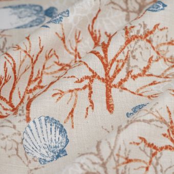 Tissu bachette slub Koralle corail 