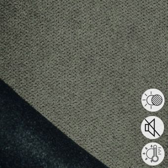 Tissu uni thermique obscurcissant envers polaire lin - 290 cm