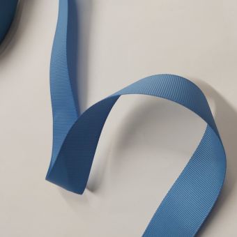 Ruban gros grain uni 25 mm ciel intense