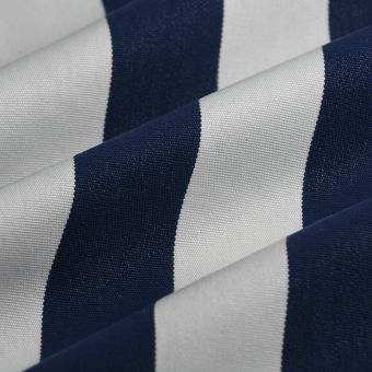 Tissu toile transat rayure 5 navy 44cm 