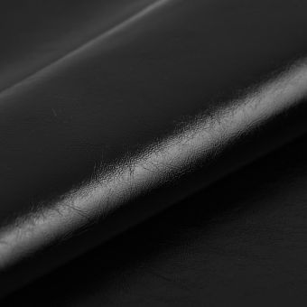 Tissu simili cuir vinyle noir