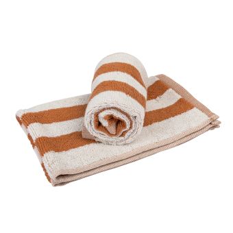 Lot de 2 serviettes invité studio camel 30x50